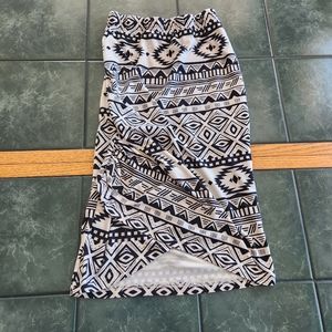 High waisted midi skirt